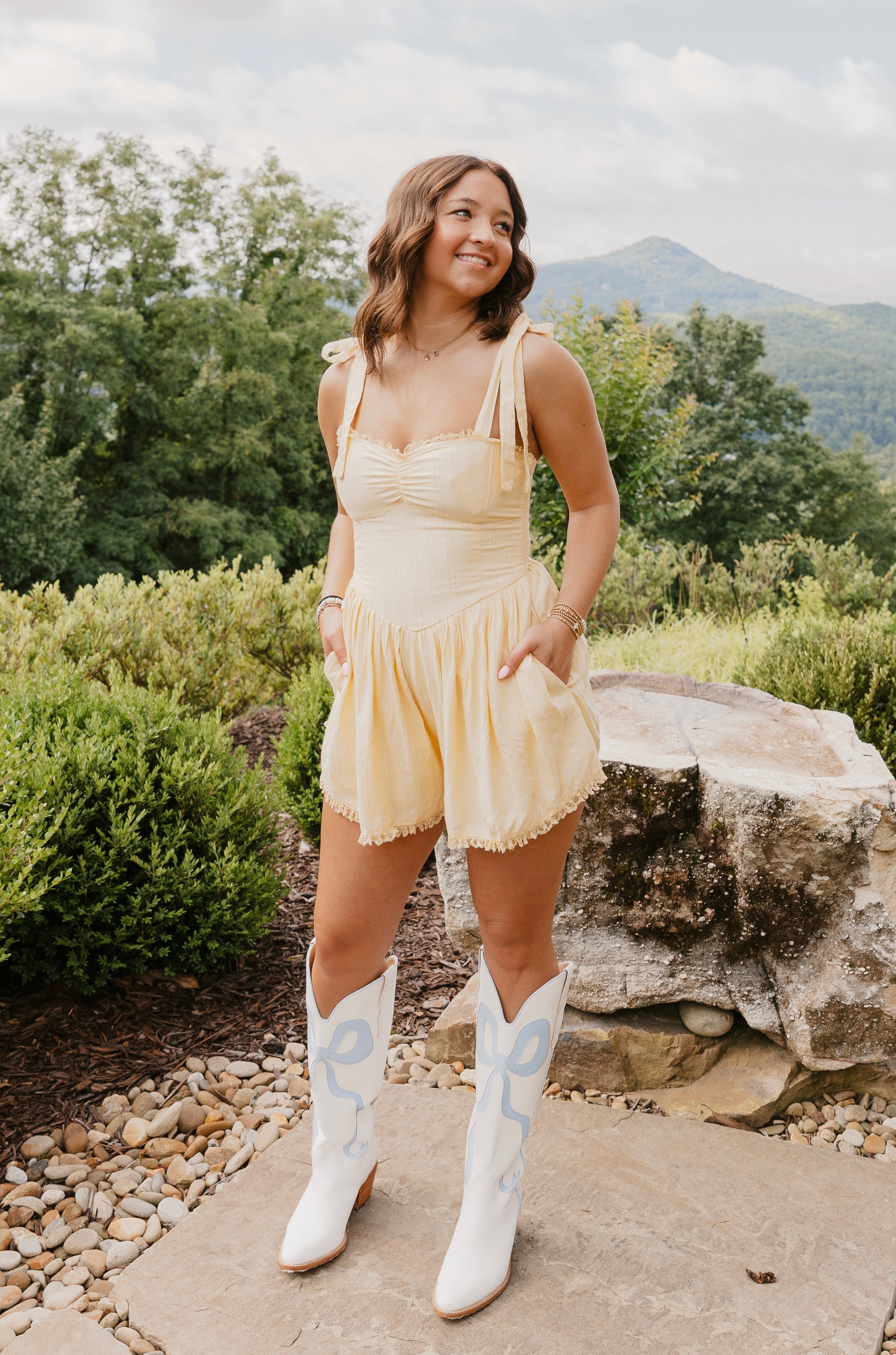 Show Me Your Mumu Regal Romper - Lemonade