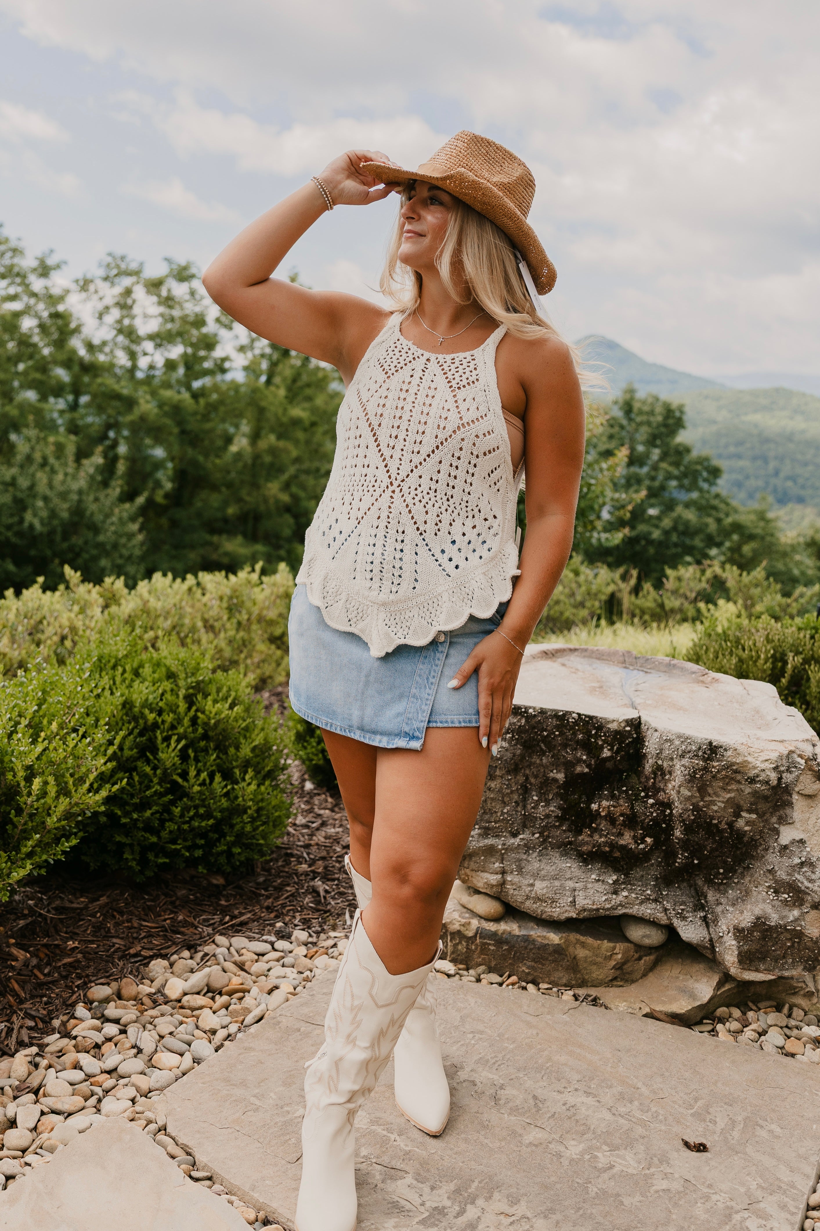 Free People Wynne Denim Skirt