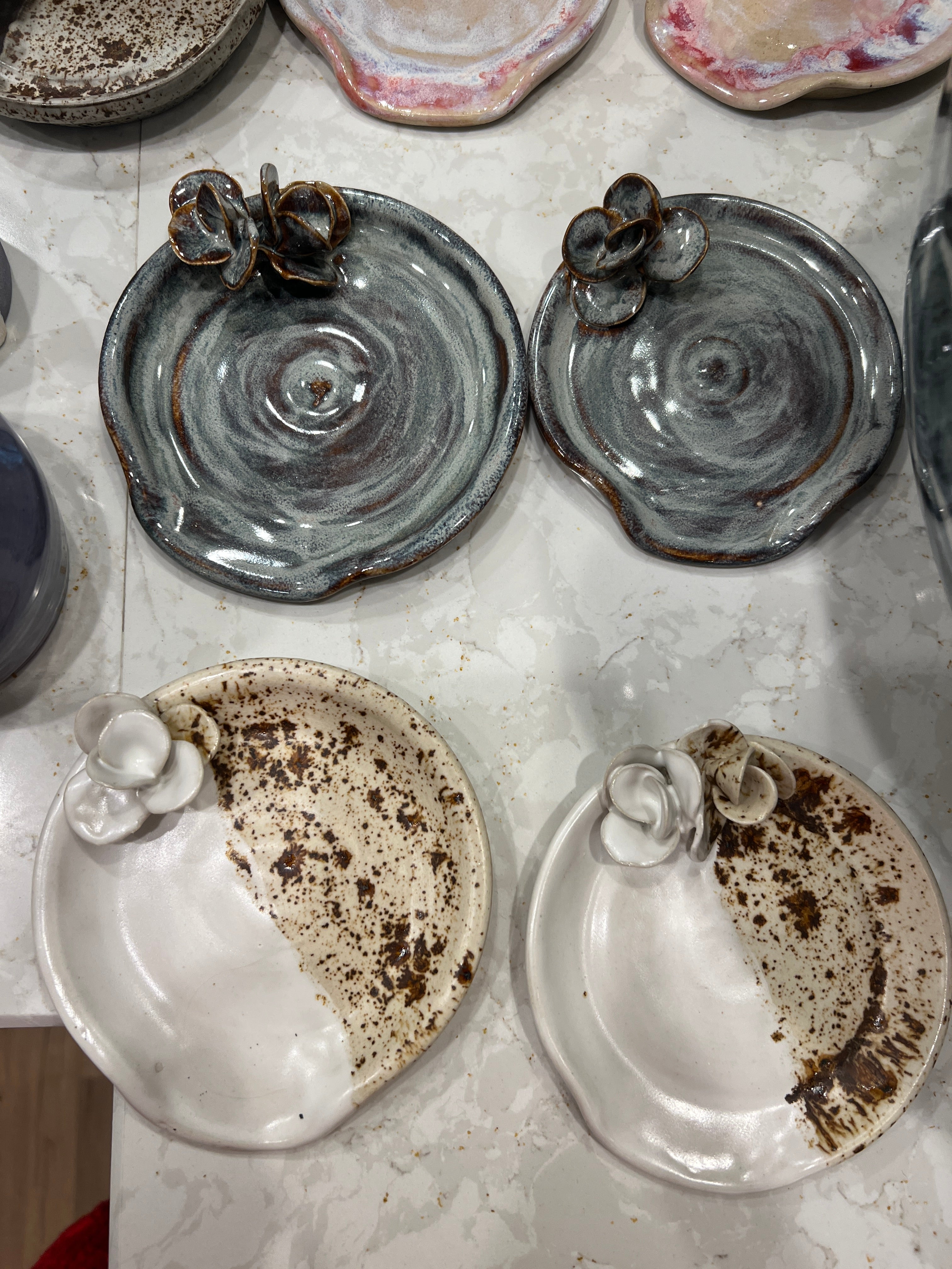 Rosette Spoon Rest / Trinket Dish - Alex Clay Original