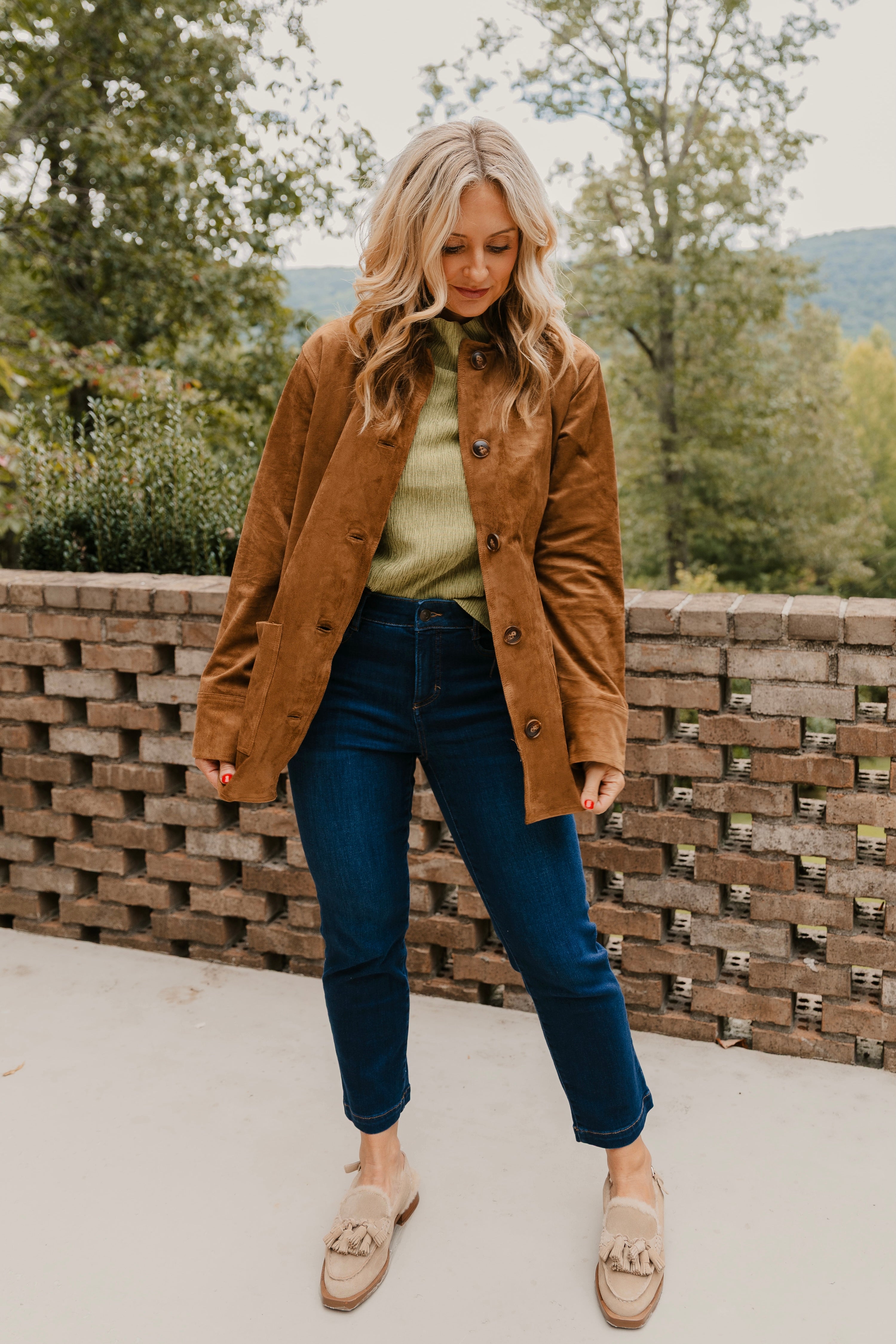 Z Supply Decker Faux Suede Chore Coat