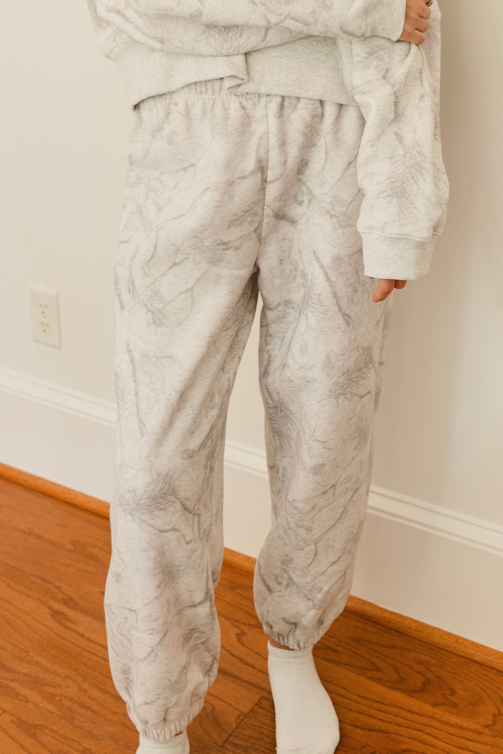 Winter Frost Camo Print Jogger Sweatpants