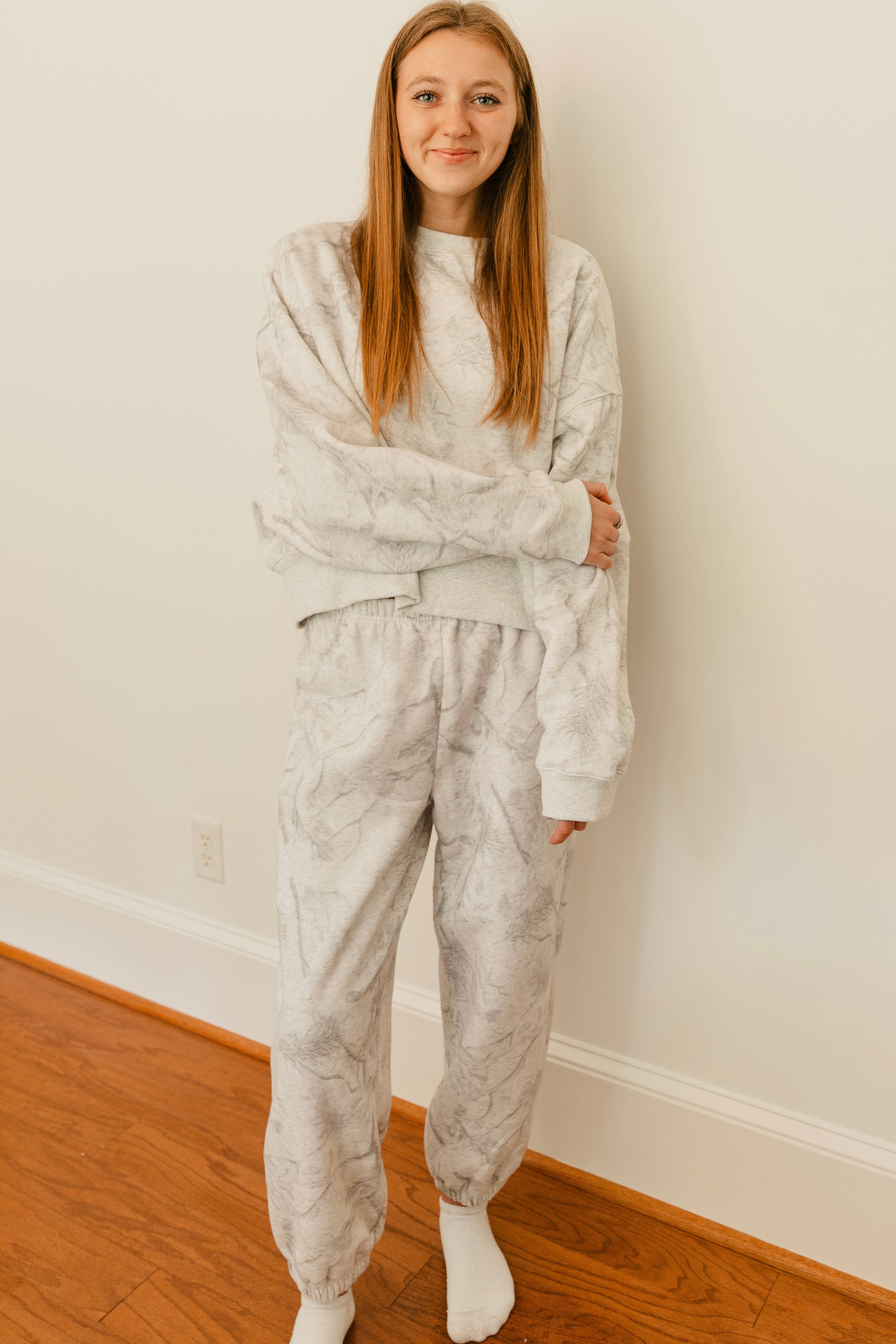 Winter Frost Camo Print Jogger Sweatpants
