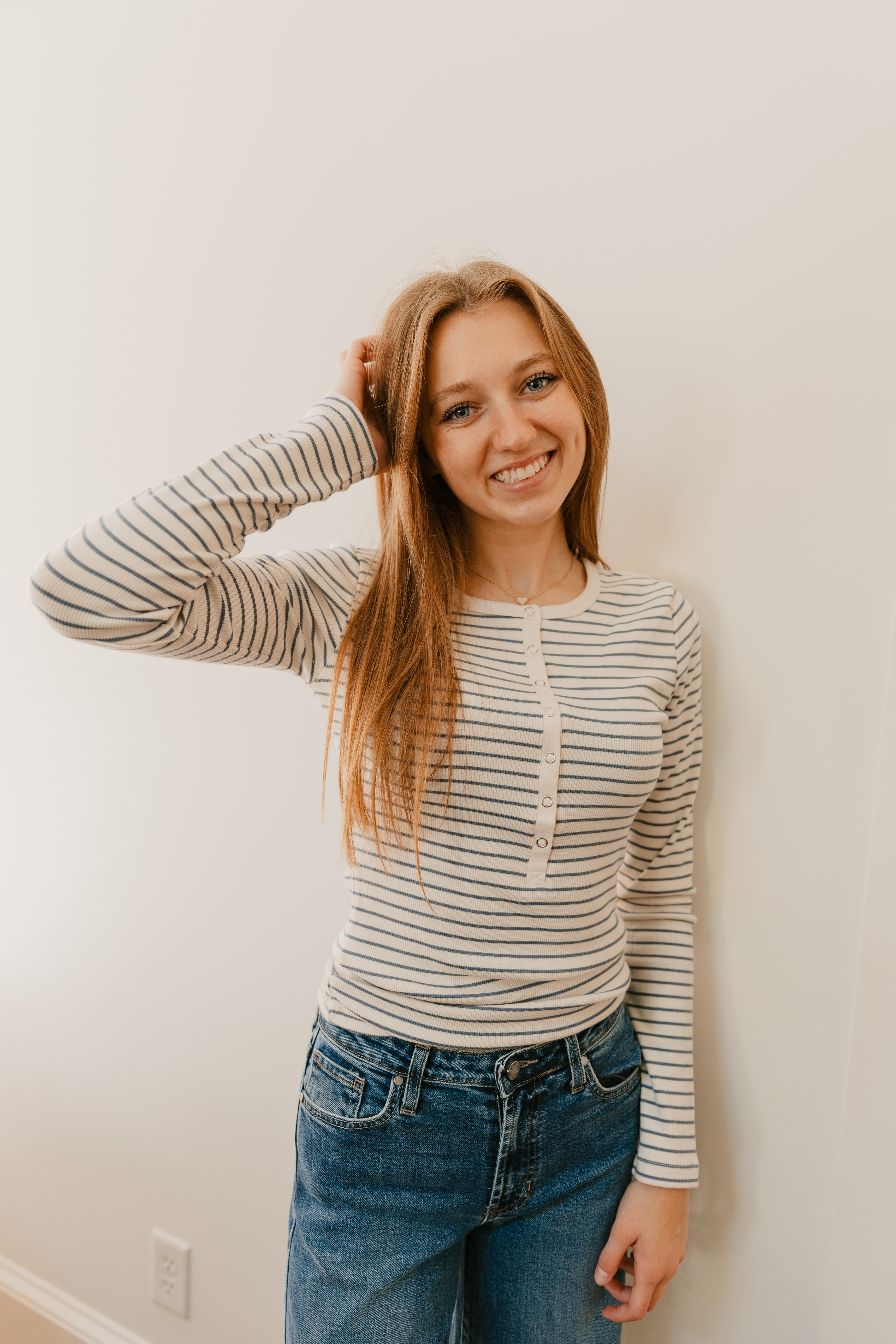 Z Supply Stella Striped Modal Rib Henley