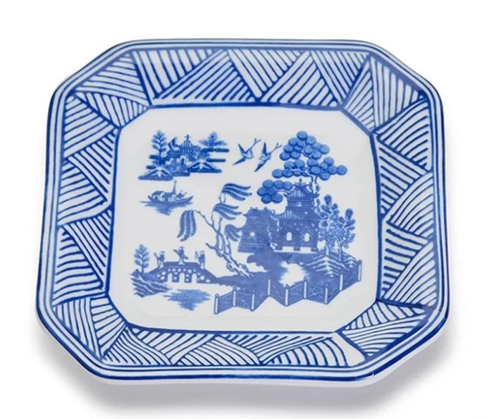 French Blue Porcelain Tray
