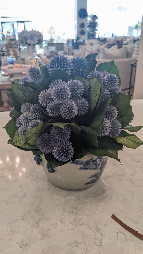 Blue Thistle Dried Floral Arrangement