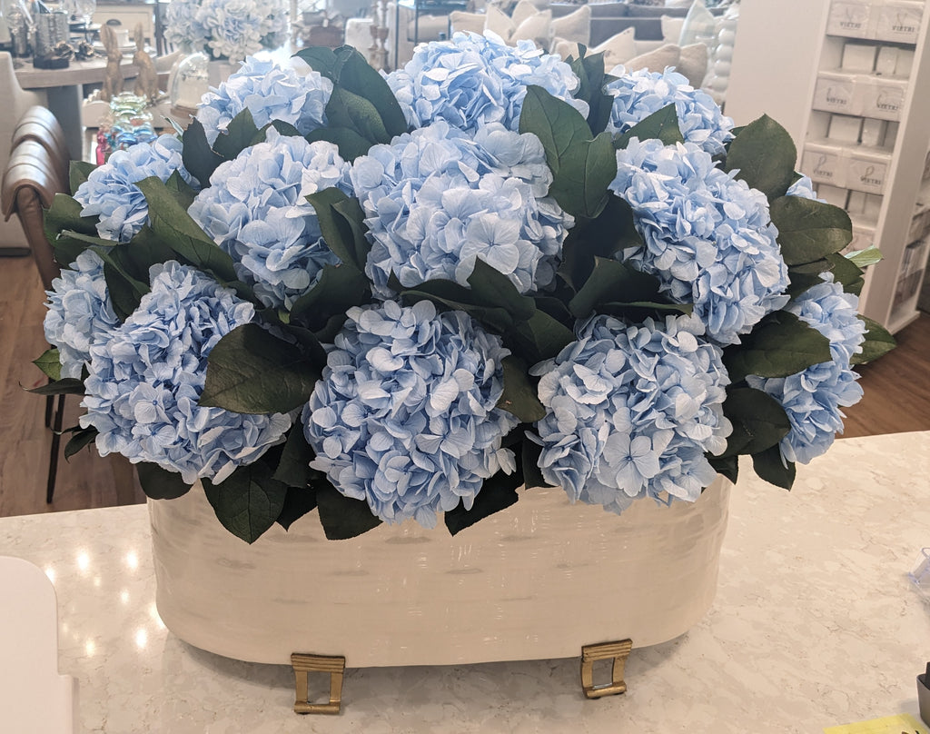 Blue Hydrangea Dried Floral Arrangement
