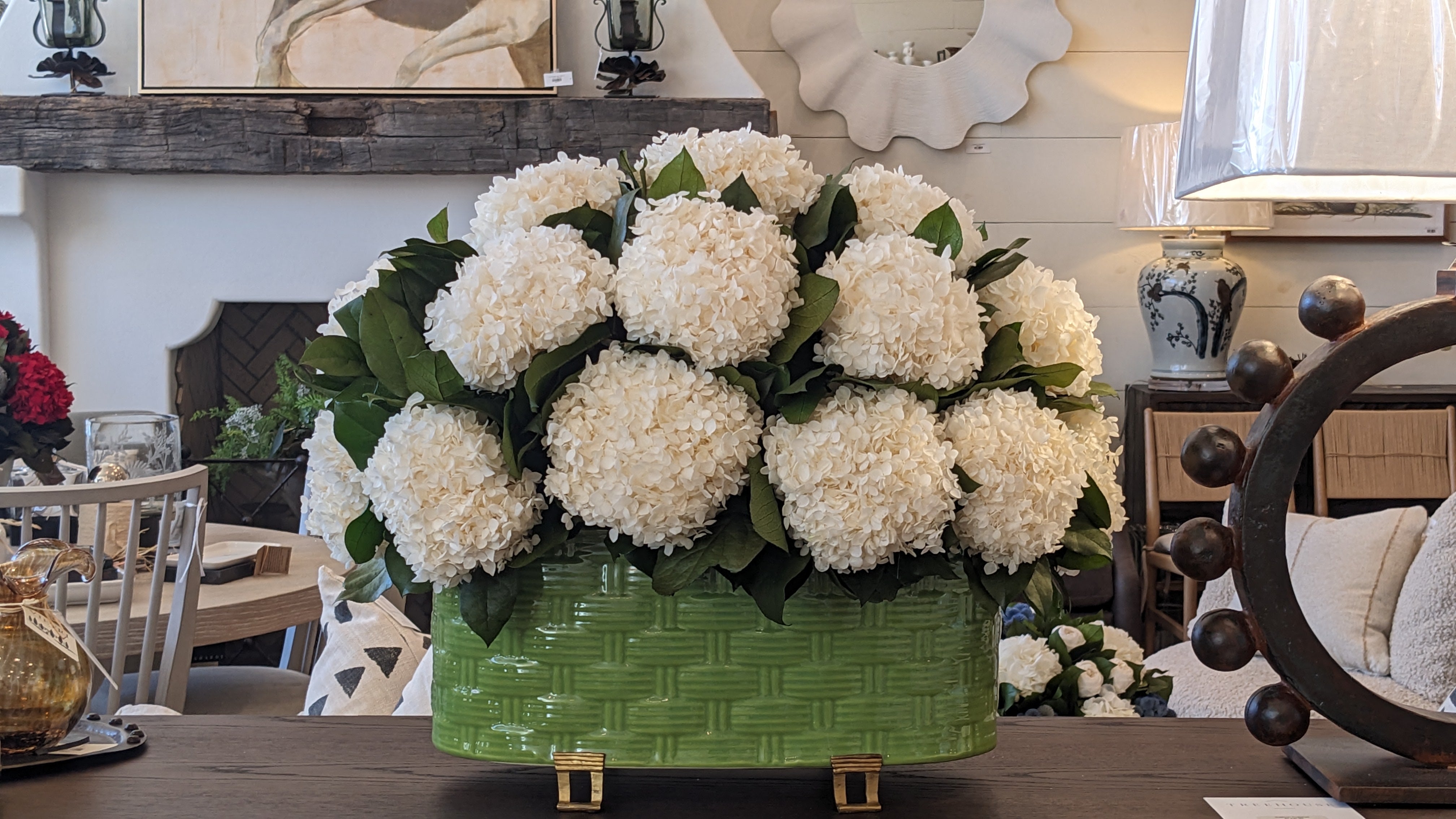 Large Hydrangea Dried Floral Arrangement
