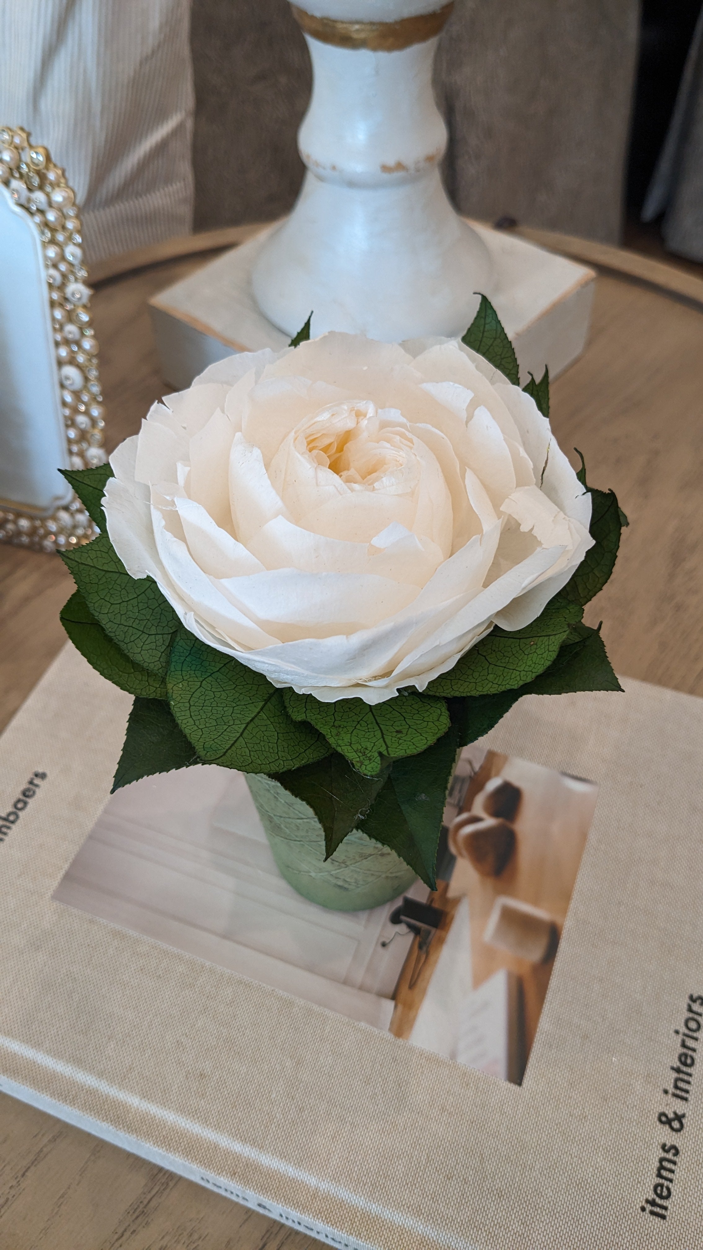 Single Rose Dried Floral Arrangement