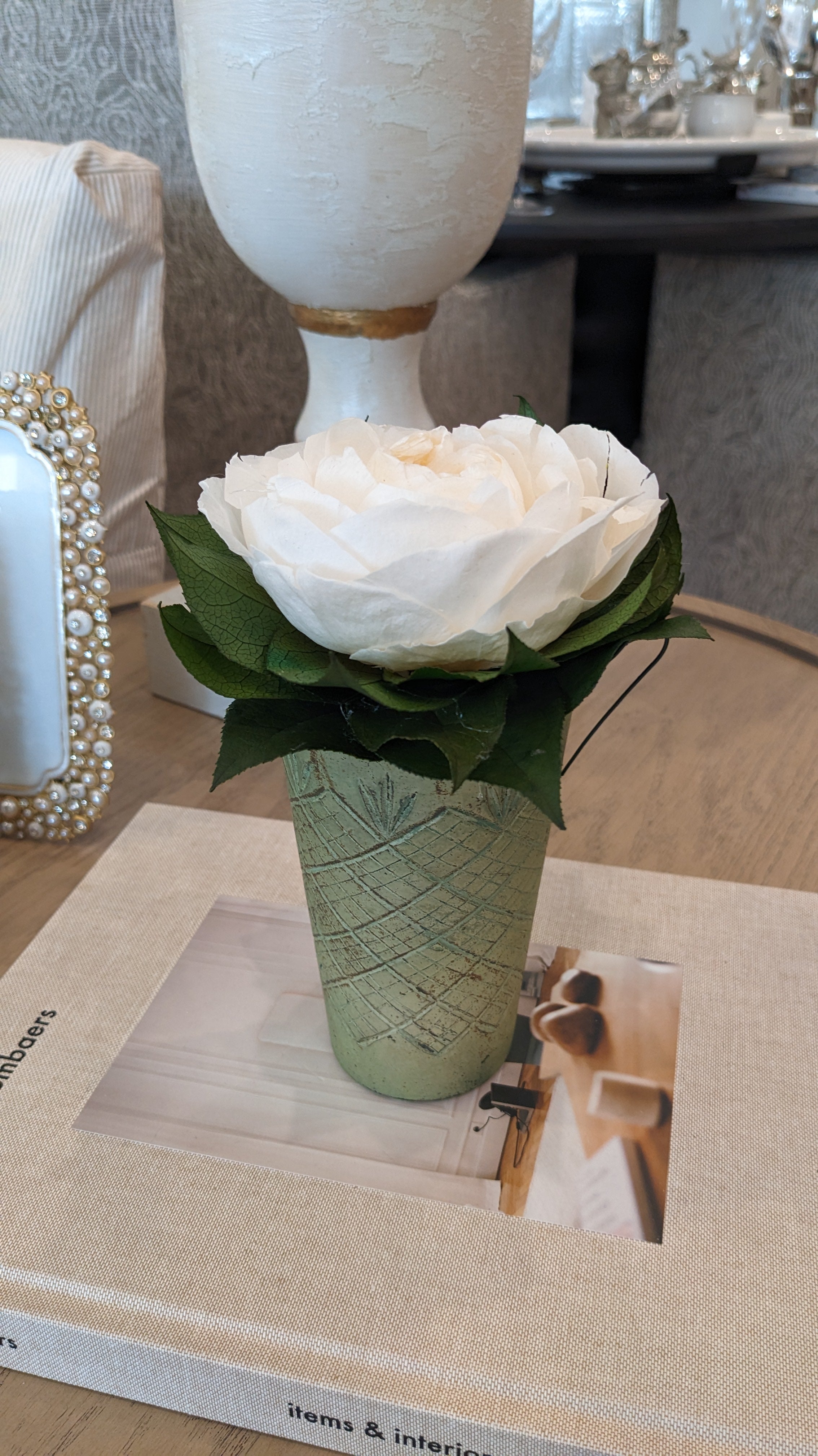Single Rose Dried Floral Arrangement