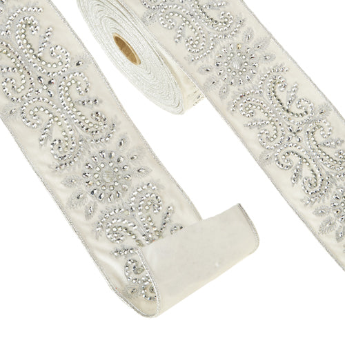 5yds Jeweled & Beaded Wired Ribbon