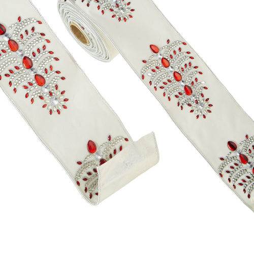 5yds Jeweled Tree Wired Ribbon