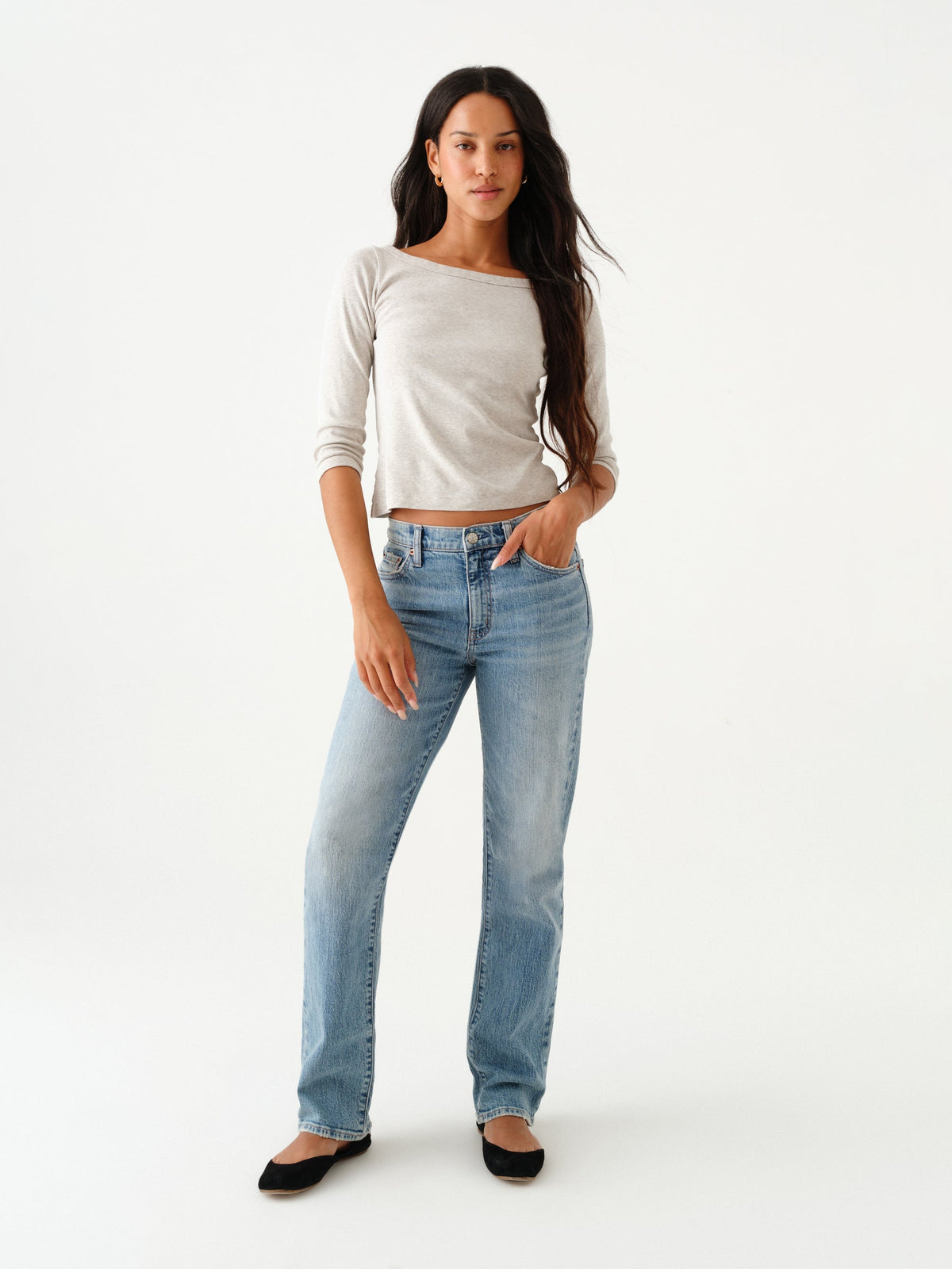 Daze Rebel Mid Rise Slim Straight - On Repeat