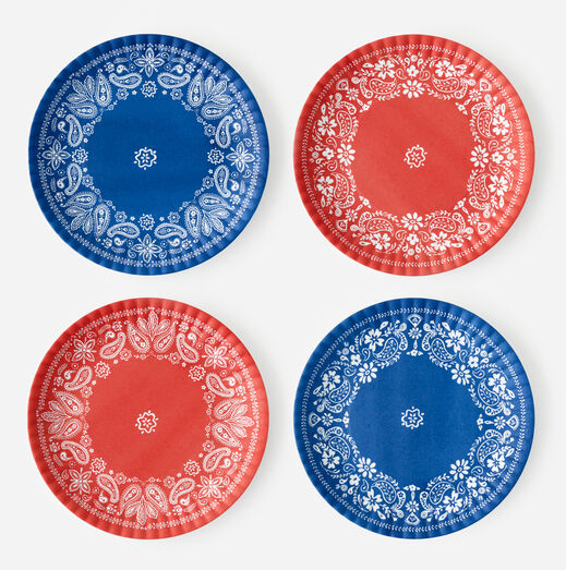 Melamine Americana Summer Plates - Set of 4