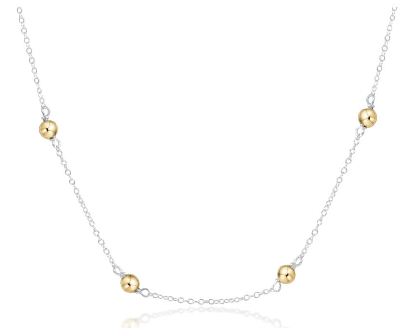 E Newton 15" Choker Simplicity Chain - Mixed Metal