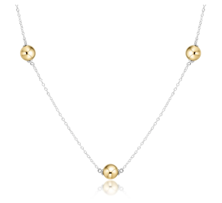 E Newton 15" Choker Simplicity Chain - Mixed Metal