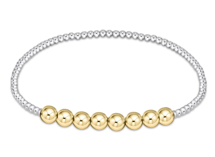 E Newton Classic Beaded Bliss Bracelet - Mixed Metal