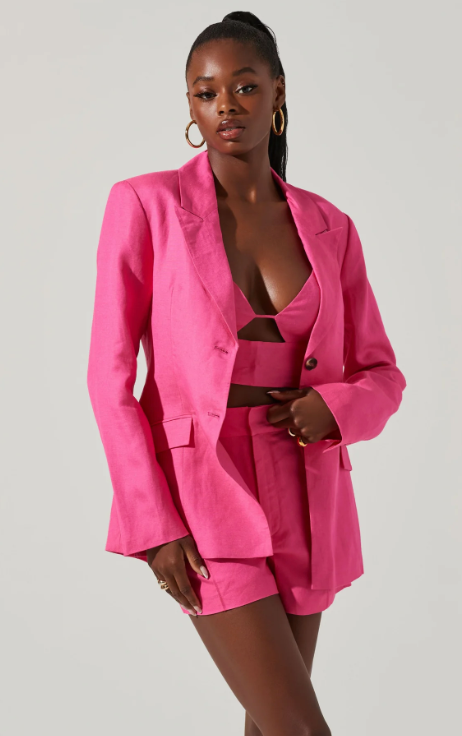 Ayra Front Button Blazer - Final Sale 50% off in cart