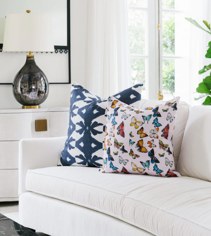 Palm Navy Pillow