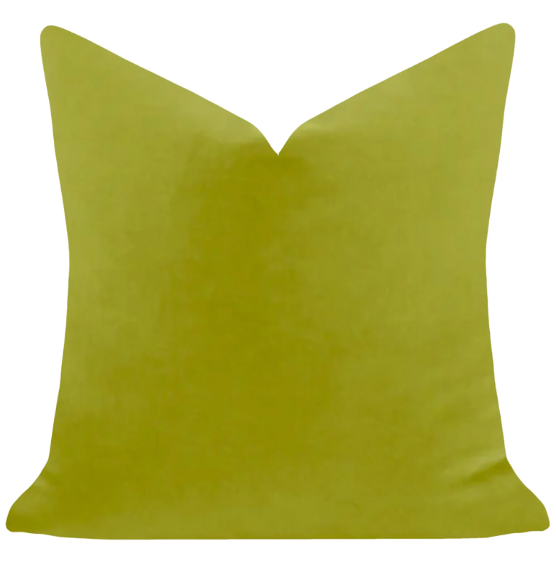 Green Velvet Pillow - Final Sale 30% off in cart