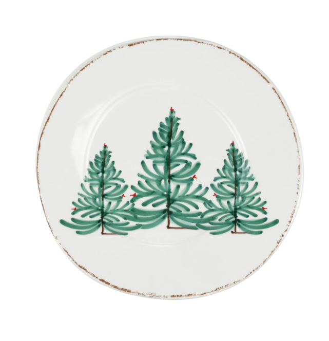Vietri Lastra Holiday Melamine 12 Piece Place Setting