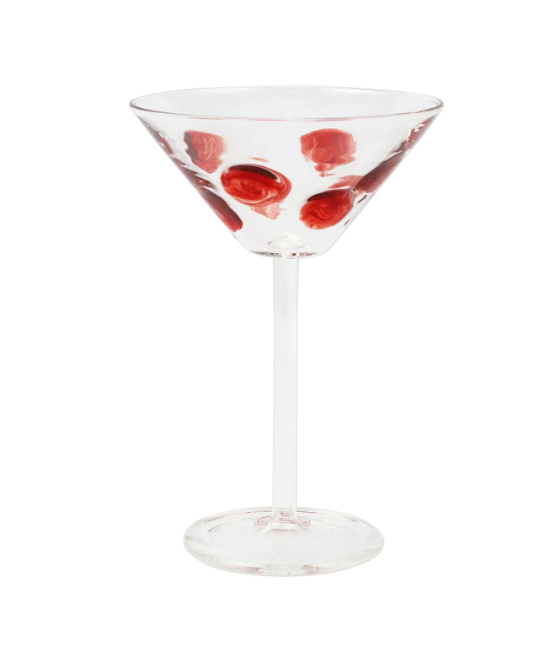 Vietri Drop Red Martini Glass
