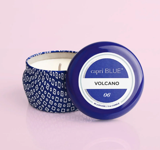 Capri Blue Volcano Blue Printed Travel Tin