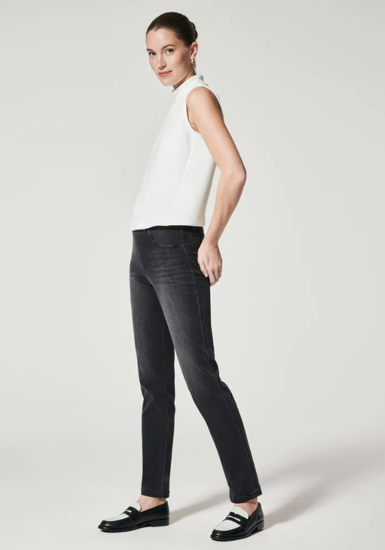 SPANX Ankle Straight Leg Jeans - Vintage Black - Final Sale