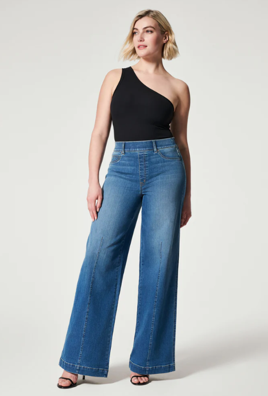 Spanx Seamed Front. Wide Leg Vintage Indigo – The Blue Collection