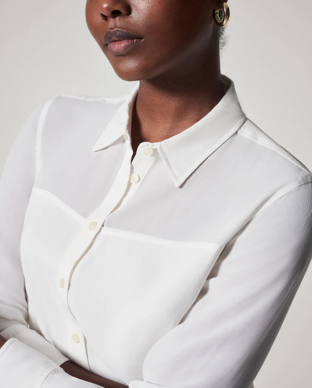 Low Maintenance Silk Button Down