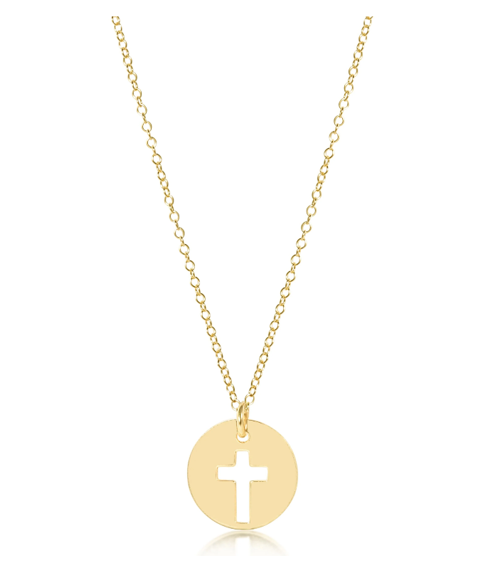 E Newton 16'' Necklace Gold - Blessed Disc