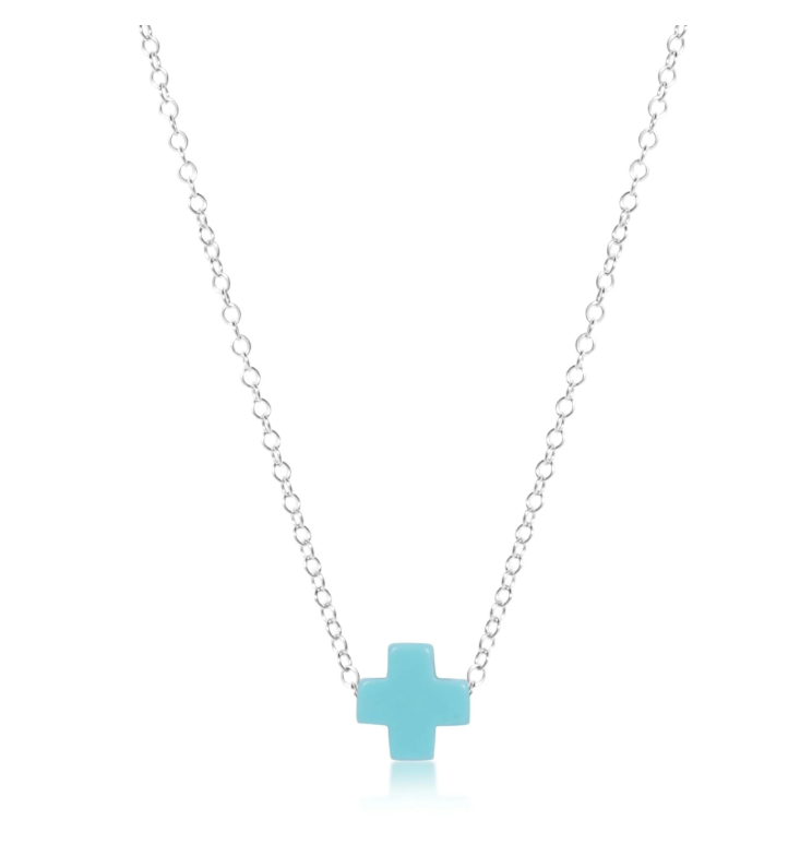 E Newton 16" Necklace Sterling - Signature Cross