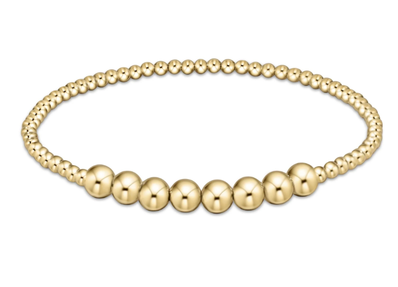 E Newton Classic Beaded Bliss Bracelet - Gold