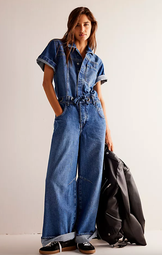 NWT FREE PEOPLE Next Level top Wide Leg Jumpsuit (L)