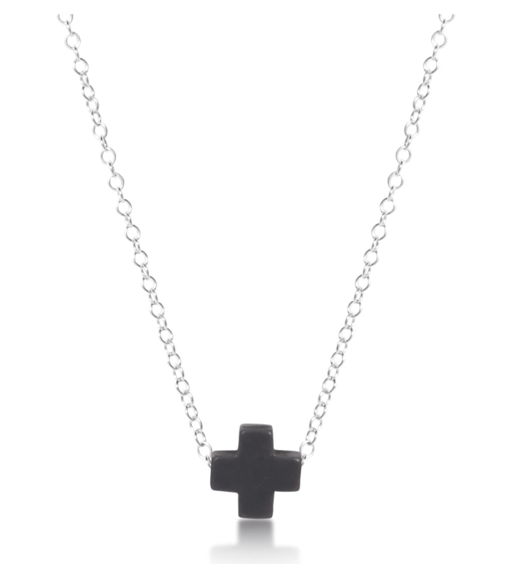 E Newton 16" Necklace Sterling - Signature Cross