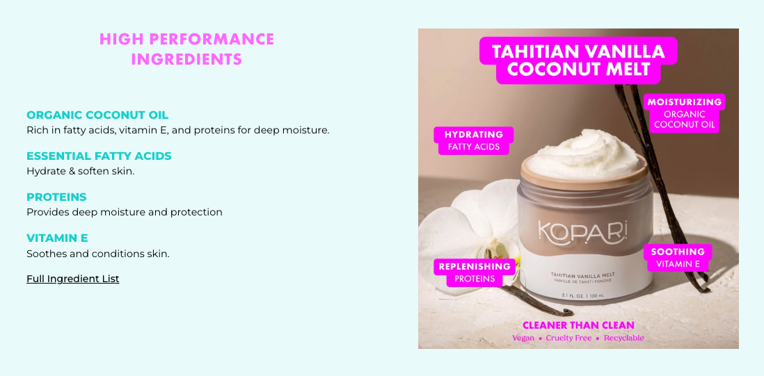 Kopari Tahitian Vanilla Coconut Melt