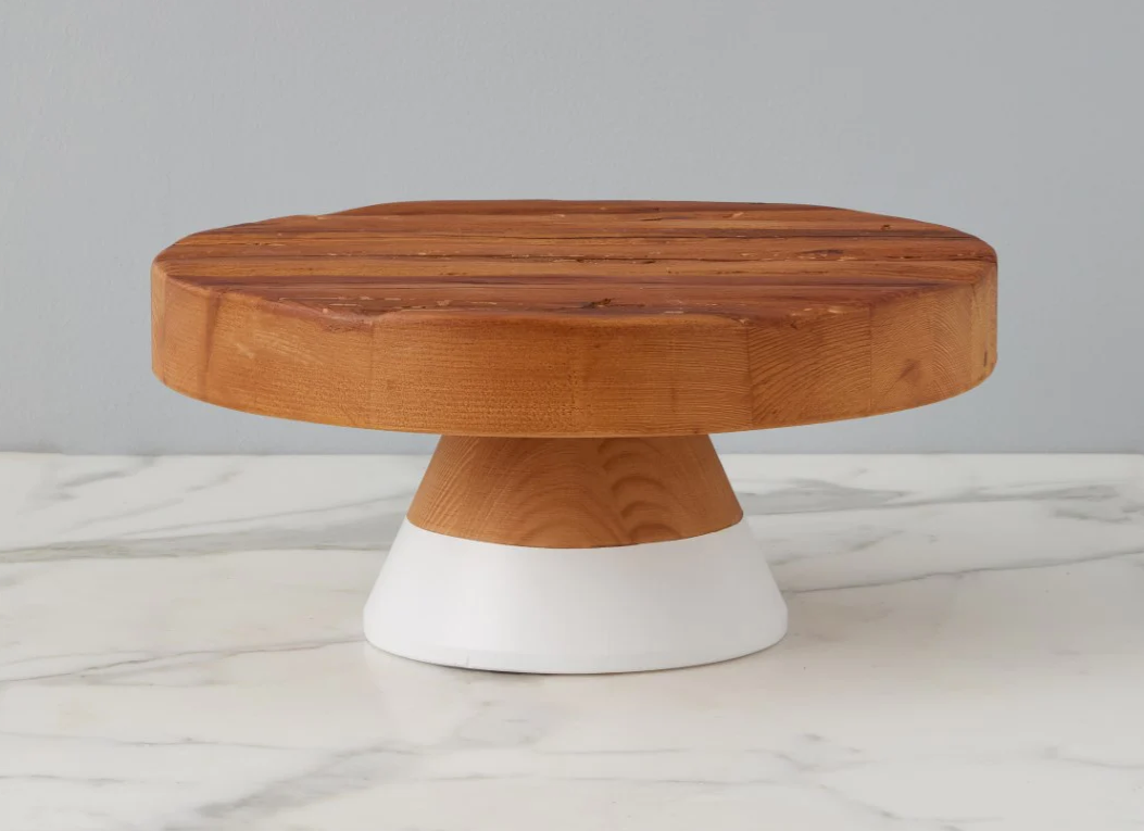 White Mod Block Cake Stand