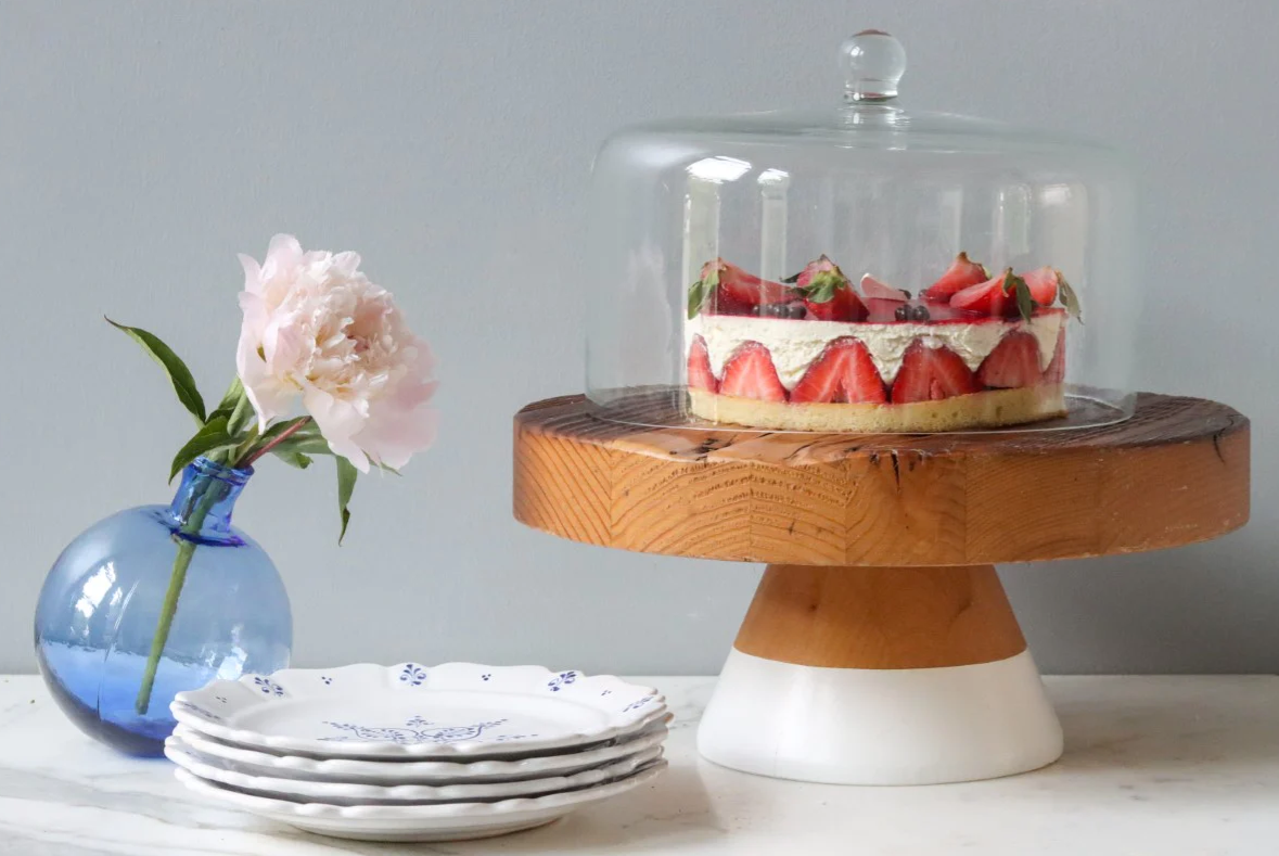 White Mod Block Cake Stand