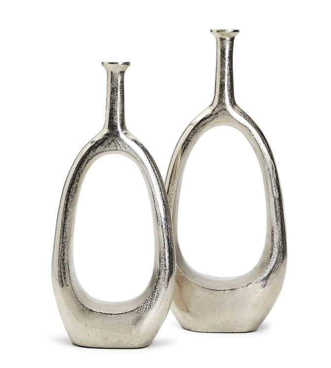 Teardrop Nickel Candle Holder Vase