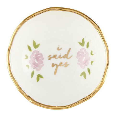 Bridal Gold Edge Jewelry Dish