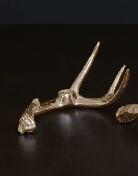 Western Antler Candlestick - Set of 3