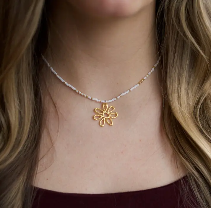 Inspire Designs Flower Choker Necklace