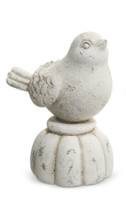 Concrete Bird on Pedestal