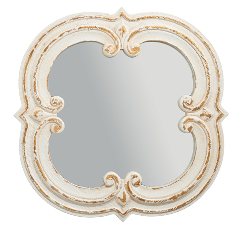 Distressed Scroll Edge Mirror
