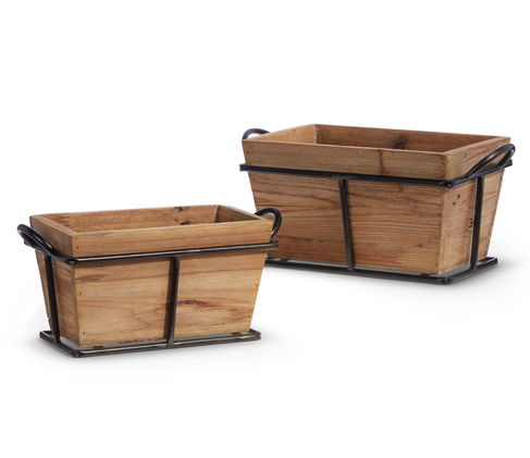 Wood and Iron Planter