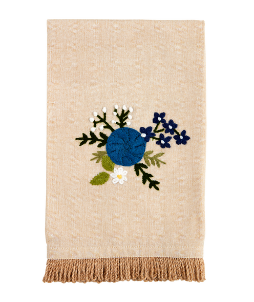 Floral Embroidery Towel