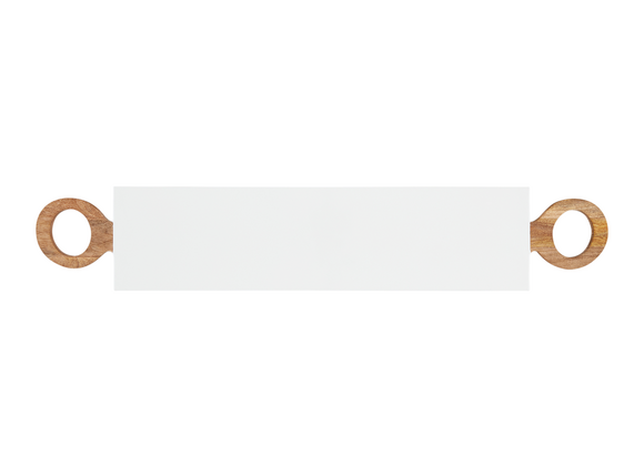 White Lacquer Handle Long Board