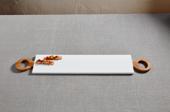 White Lacquer Handle Long Board