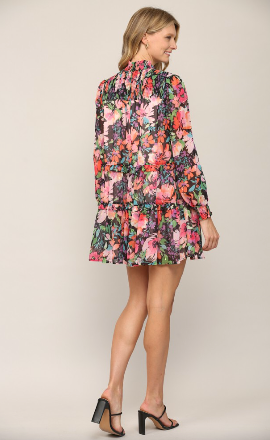 Grace Floral Chiffon Tiered Dress - Final Sale 30% off in cart