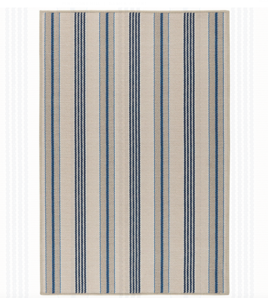 Nimes Ticking Machine Washable Rug