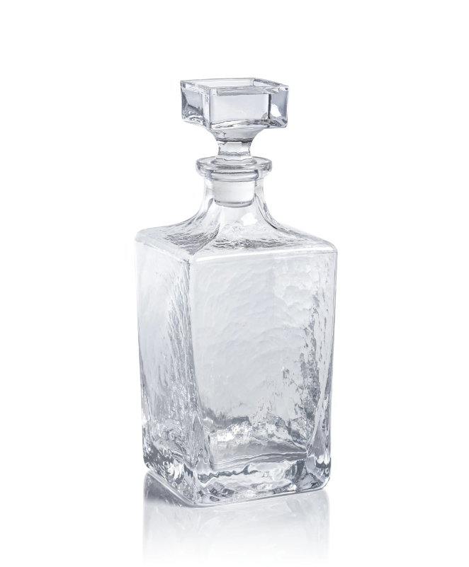 Punta Mita Hammered Glass Decanter